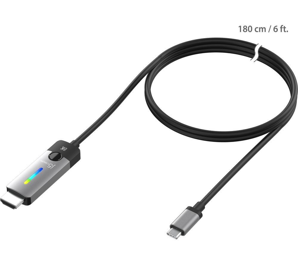 J5CREATE USB-C to HDMI 2.1 Ultra HD 8K Cable - 1.8 m image number 6 of 11