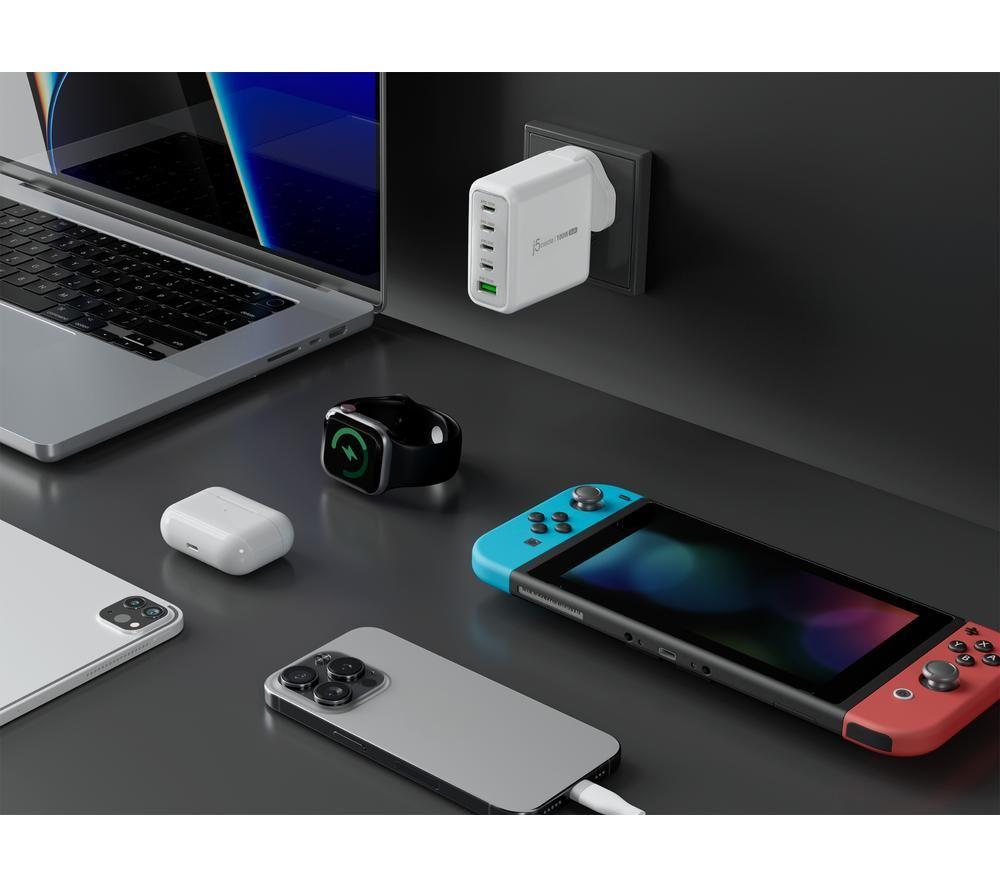 J5CREATE JUP53100 100 W GaN USB Charger - White image number 5 of 7