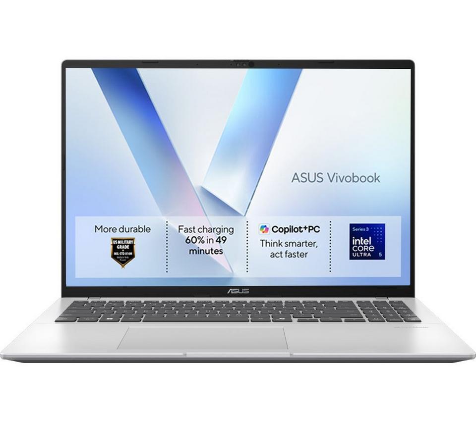 ASUS Vivobook 16 X1607AA 16" Laptop - Intel® Core™ Ultra 5, 512 GB SSD, Silver