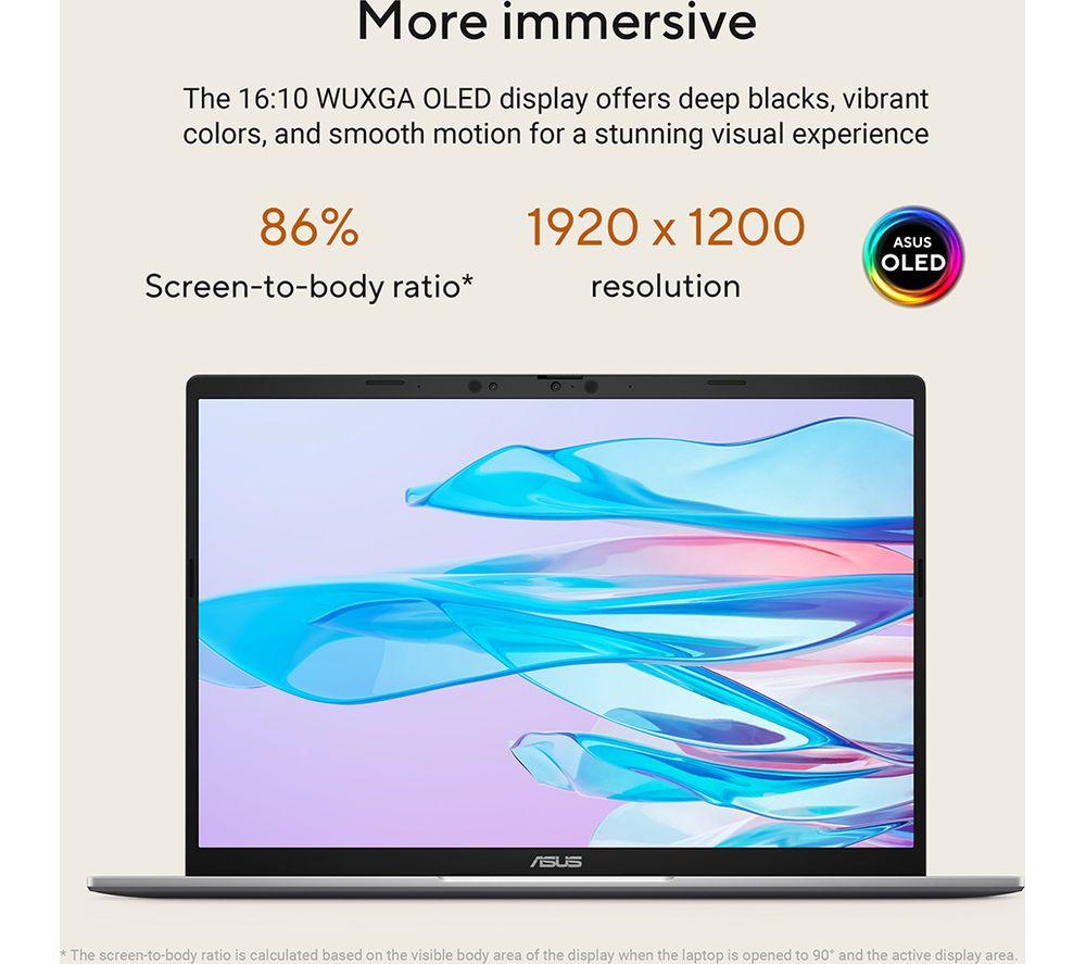 ASUS Vivobook 14 M3407GA OLED 14" Laptop - AMD Ryzen AI 7, 1 TB SSD, Grey image number 4 of 8