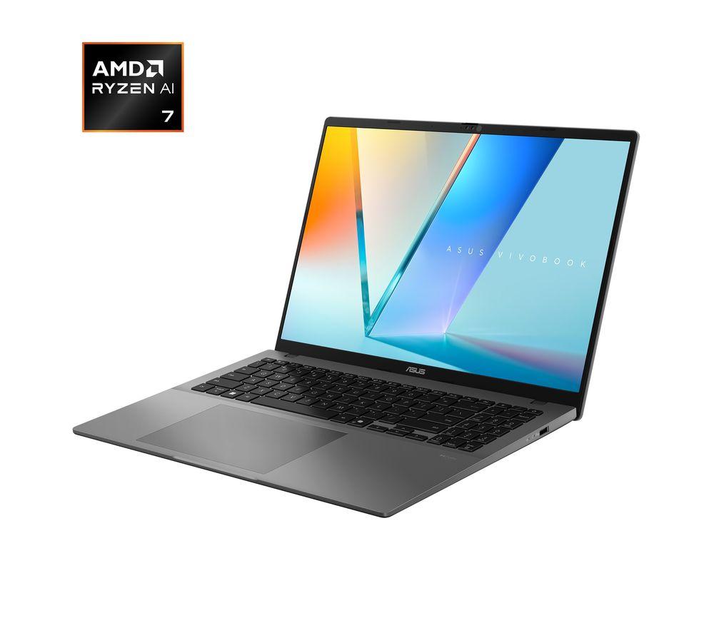 ASUS Vivobook S16 OLED 16" Laptop, Copilot+ PC - AMD Ryzen AI 7, 1 TB SSD, Grey image number 3 of 10
