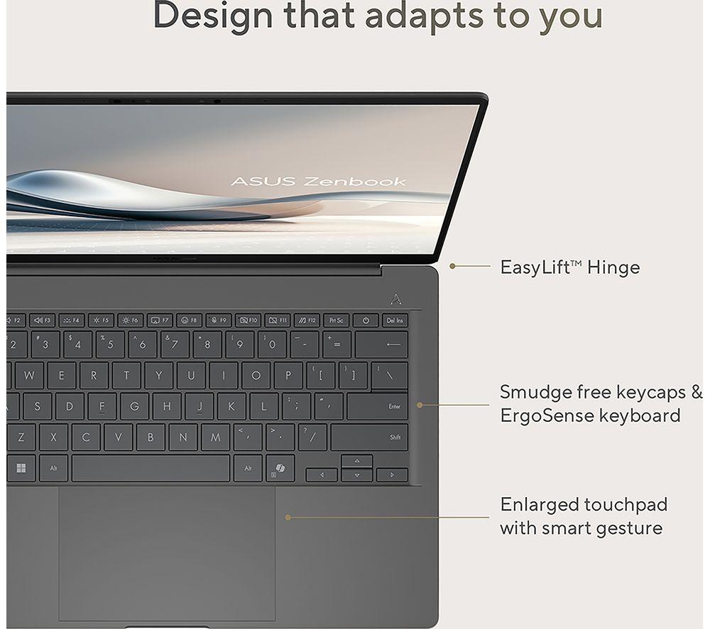 ASUS Zenbook A14 UX3407QA 14" Laptop, Copilot+ PC &ndash; Snapdragon X, 1 TB SSD, Beige image number 5 of 13
