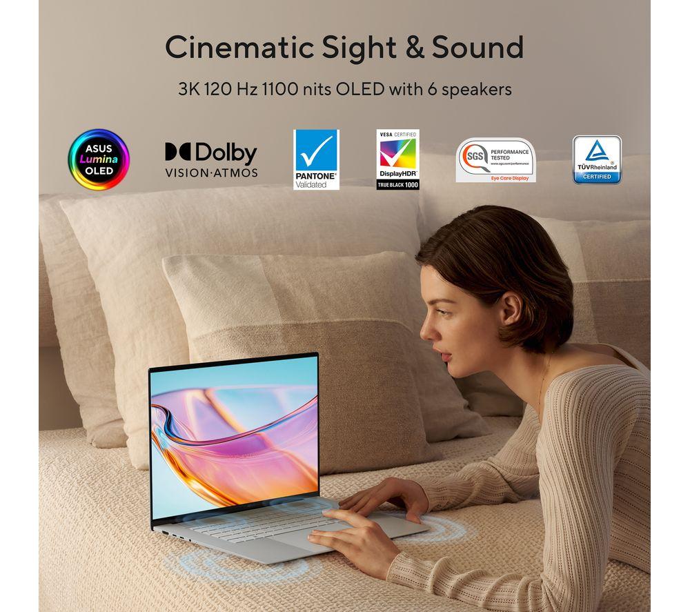 ASUS Zenbook S16 Copilot+ PC OLED 16" Laptop - AMD Ryzen AI 7, 1 TB SSD, Scandinavian White image number 12 of 18