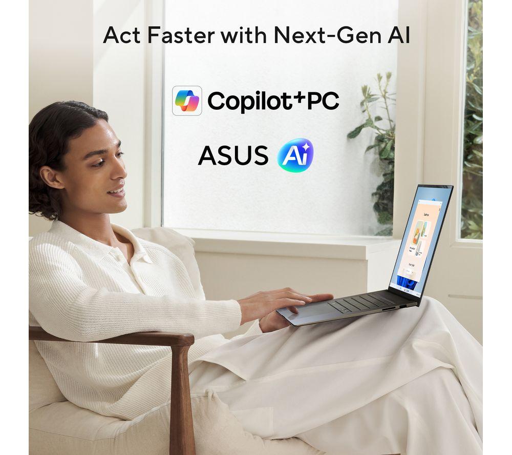ASUS Zenbook S16 Copilot+ PC OLED 16" Laptop - AMD Ryzen AI 7, 1 TB SSD, Scandinavian White image number 14 of 18