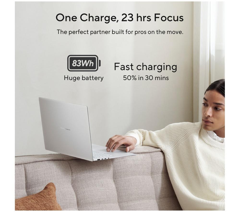 ASUS Zenbook S16 Copilot+ PC OLED 16" Laptop - AMD Ryzen AI 9, 1 TB SSD, Scandinavian White image number 12 of 24