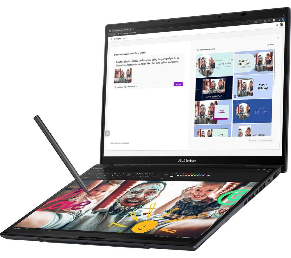 ASUS Zenbook Duo 14" 2 in 1 Laptop - Intel&reg; Core&trade; Ultra 9, 2 TB SSD, Inkwell Grey image number 2 of 12