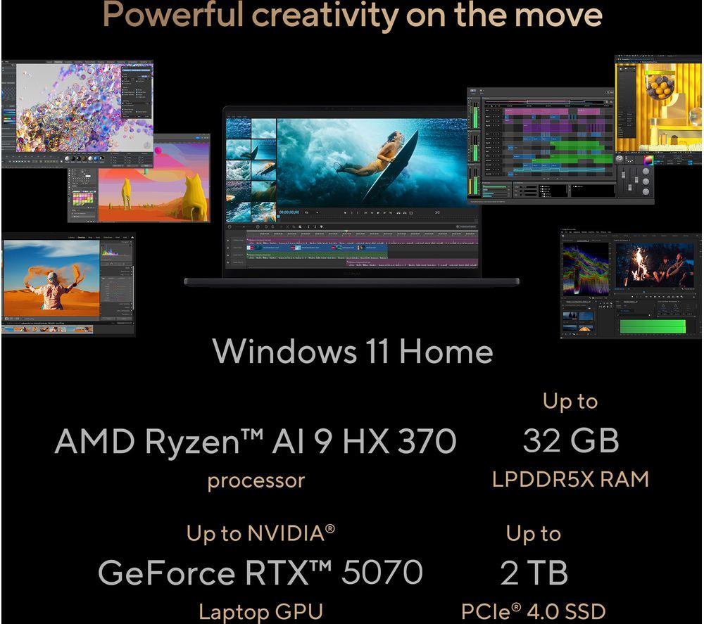 ASUS ProArt P16 OLED 16" Laptop - AMD Ryzen AI 9, 2 TB SSD, Nano Black image number 9 of 11