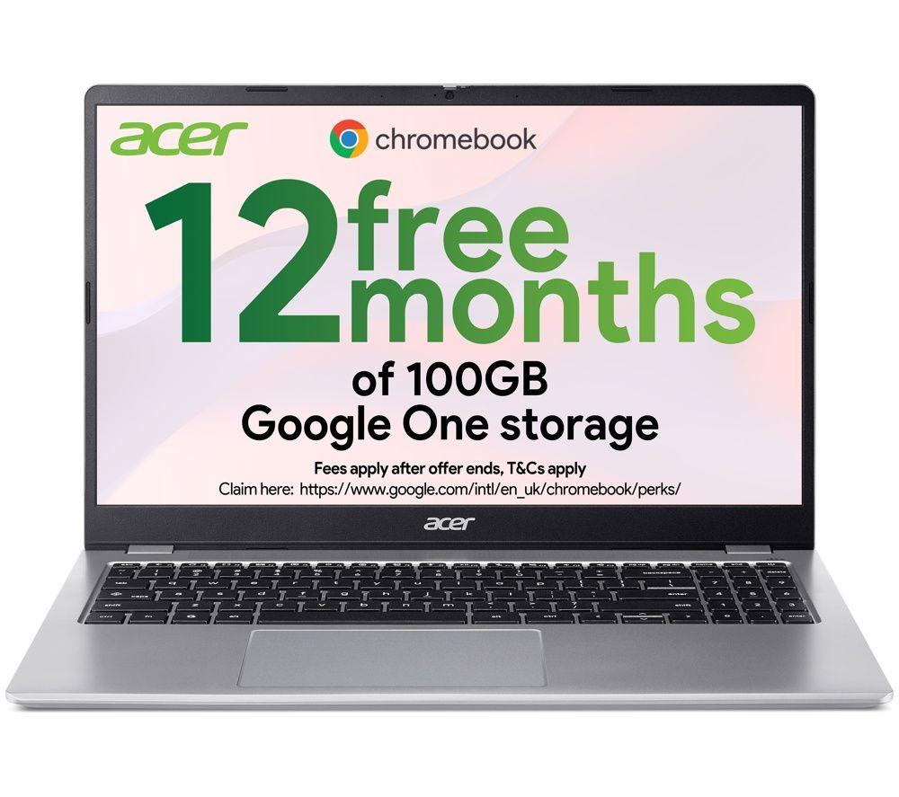 ACER 315 15.6inch Chromebook - IntelÂ®N50, 64 GB eMMC, Silver