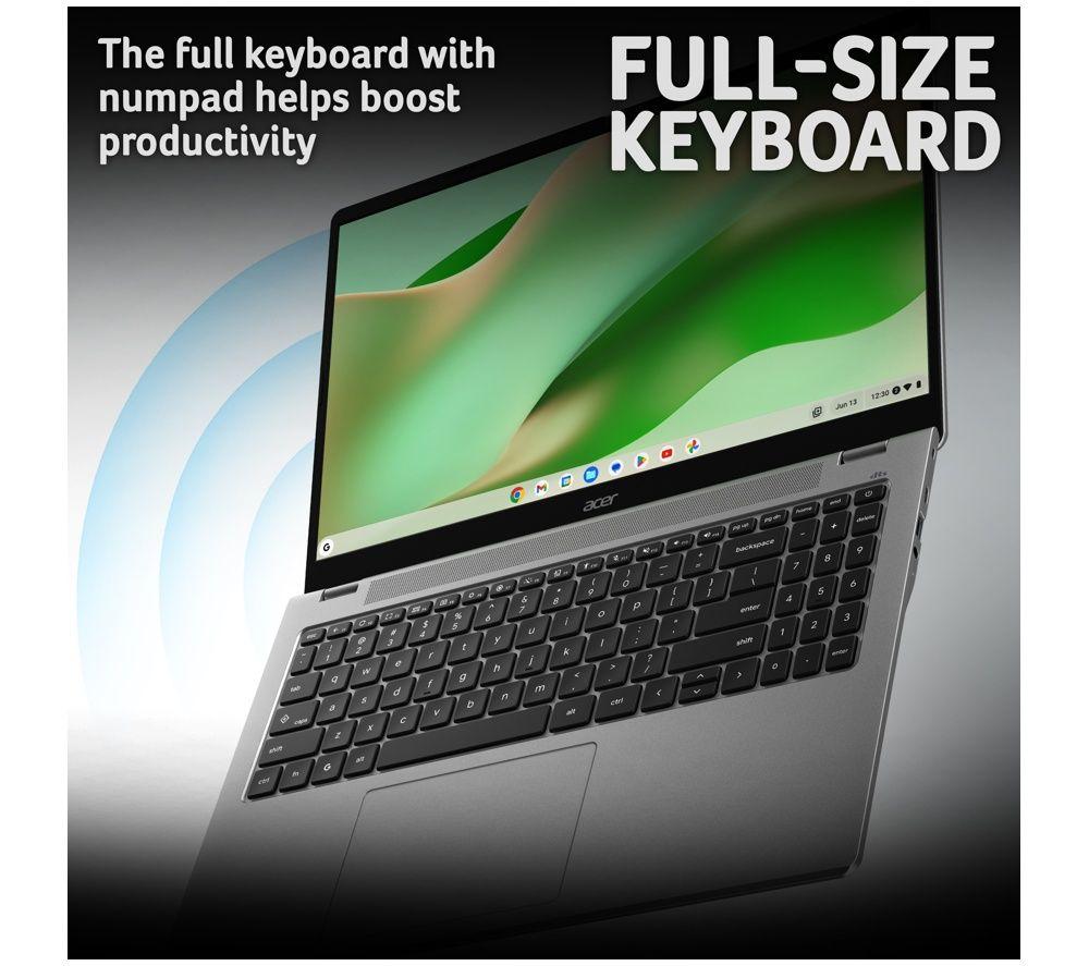 ACER 315 15.6" Chromebook - Intel&reg; N50, 64 GB eMMC, Silver image number 4 of 4