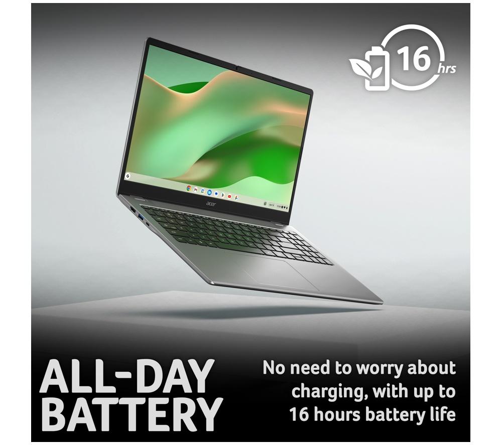 ACER 314 14" Chromebook - Intel&reg; N100, 64 GB eMMC, Silver image number 7 of 10