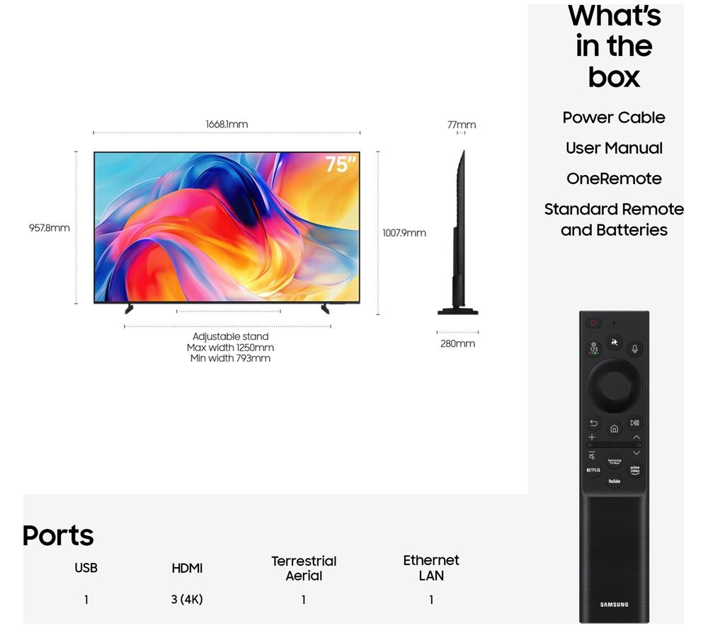 SAMSUNG M70H 75" 4K Mini LED Vision AI Smart TV 2026 - UE75M70H image number 8 of 12