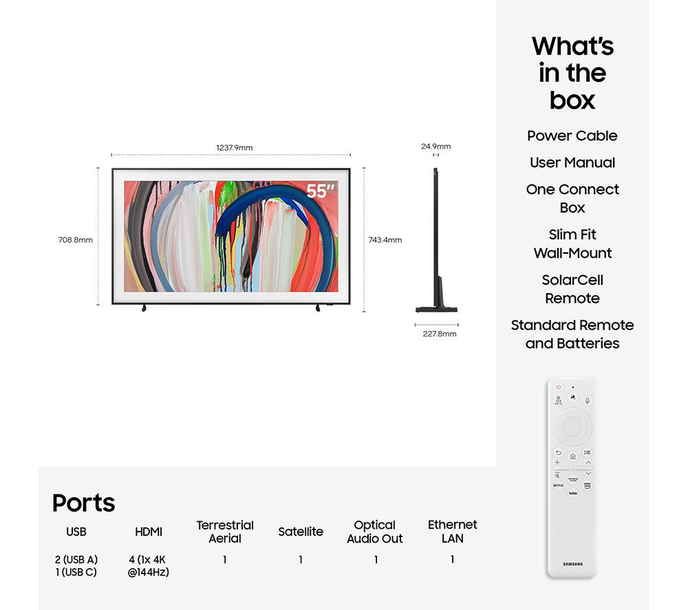 SAMSUNG The Frame (2026) 55" QLED 4K Art Mode Smart AI TV with Slim Fit Wall Mount - QE55LS03H image number 11 of 14