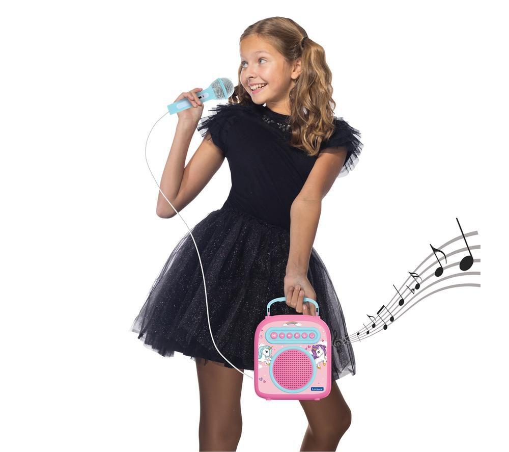 LEXIBOOK Unicorn BTC050UNI Bluetooth Karaoke System - Pink image number 5 of 5