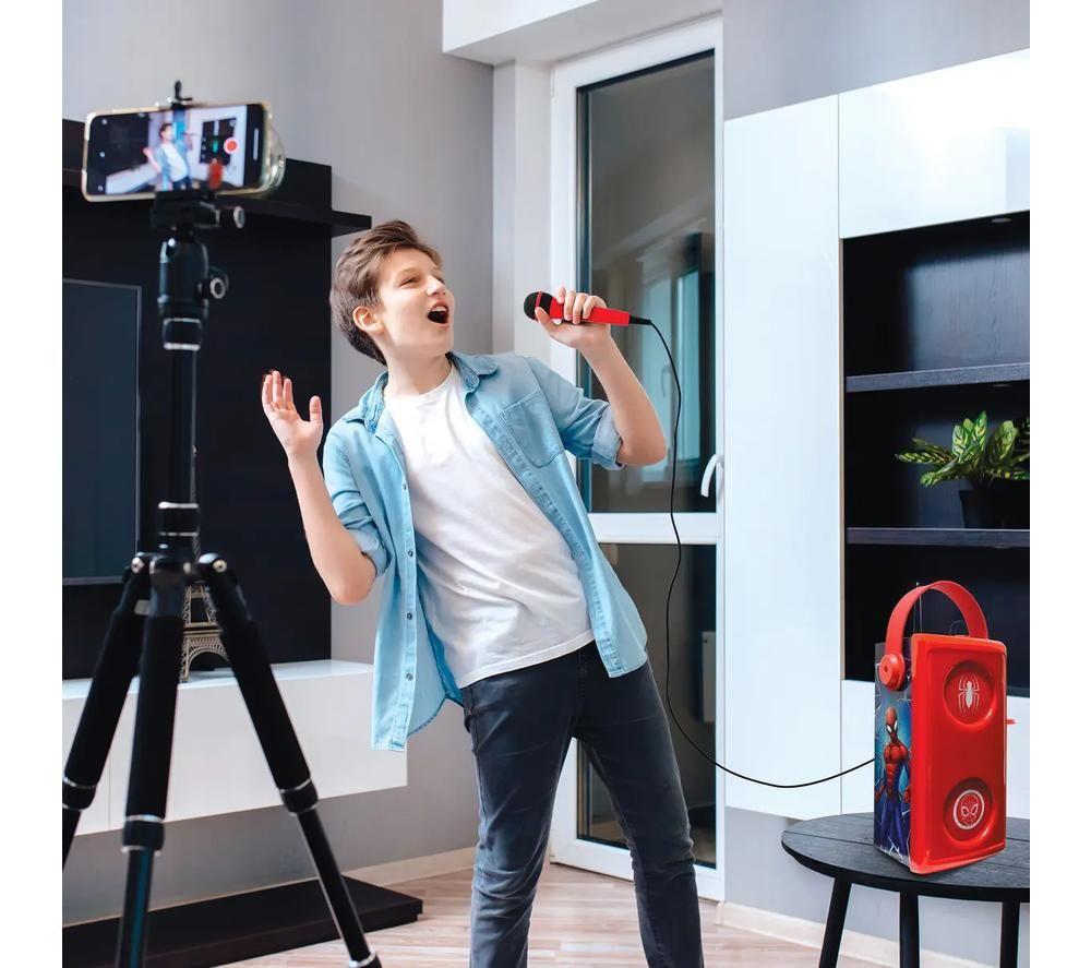 LEXIBOOK BTP185SPZ Bluetooth Karaoke System - Spider Man image number 4 of 6