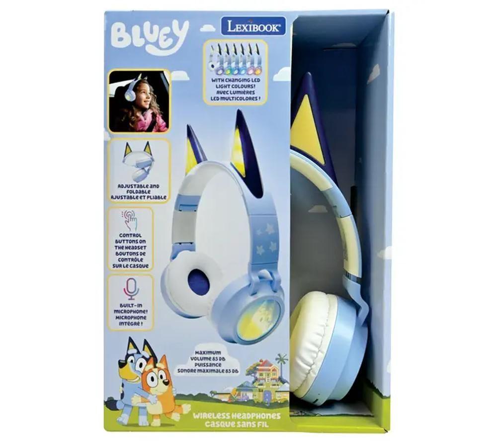 LEXIBOOK 3D Bluey Wireless Bluetooth Kids Headphones - Blue image number 4 of 6