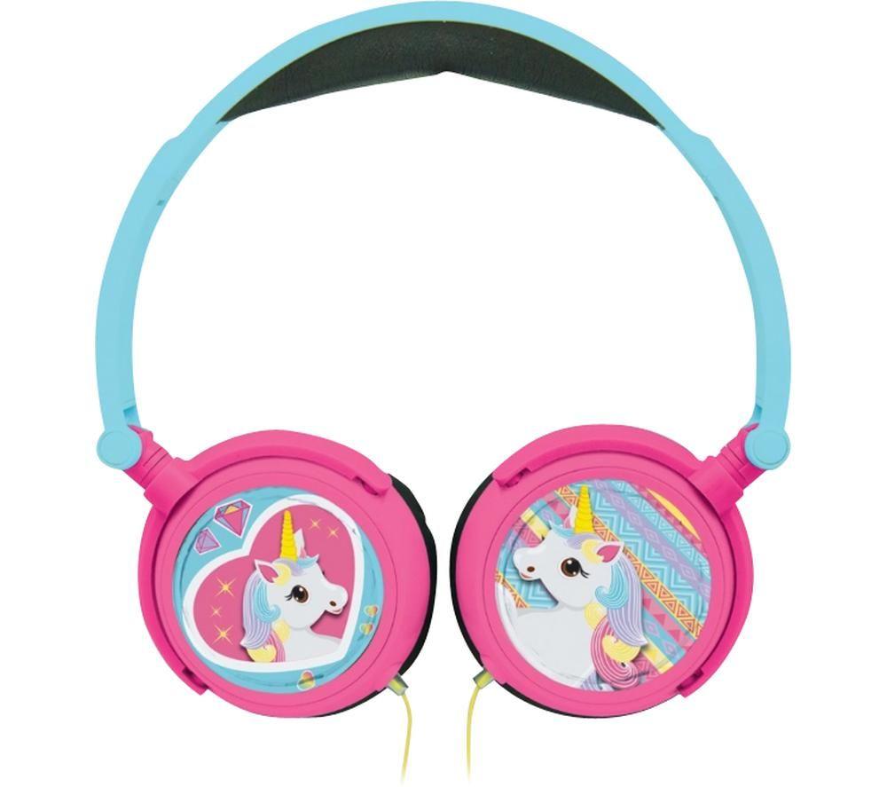 Lexibook Unicorn Kids Headphones - Blue & Pink, Pink,Blue