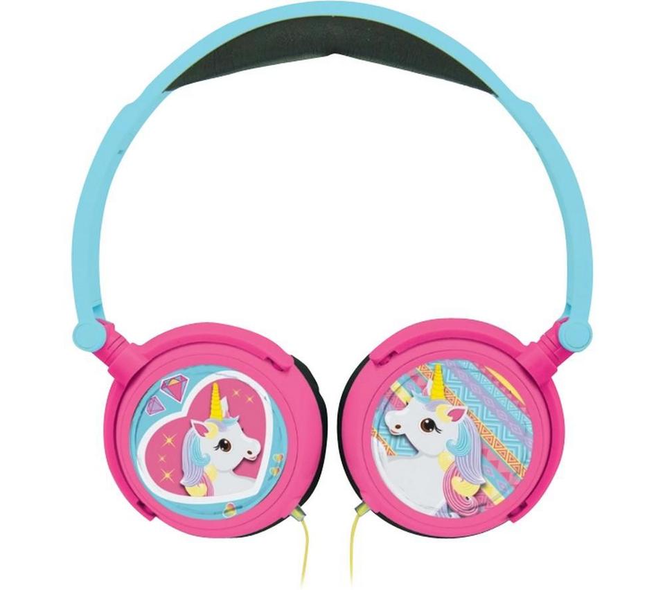 LEXIBOOK Unicorn Kids Headphones - Blue & Pink