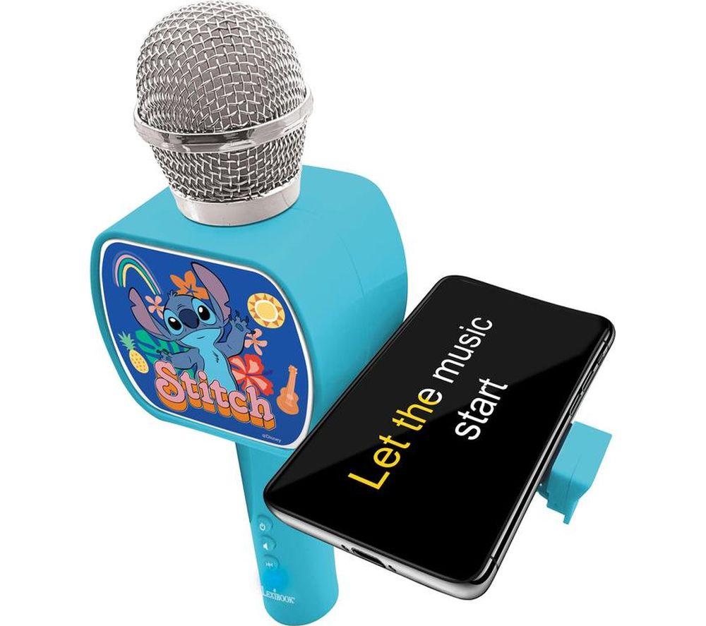 LEXIBOOK Disney Stitch Bluetooth Kids Karaoke Microphone - Blue image number 3 of 5