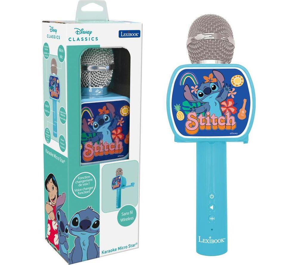 LEXIBOOK Disney Stitch Bluetooth Kids Karaoke Microphone - Blue image number 4 of 5