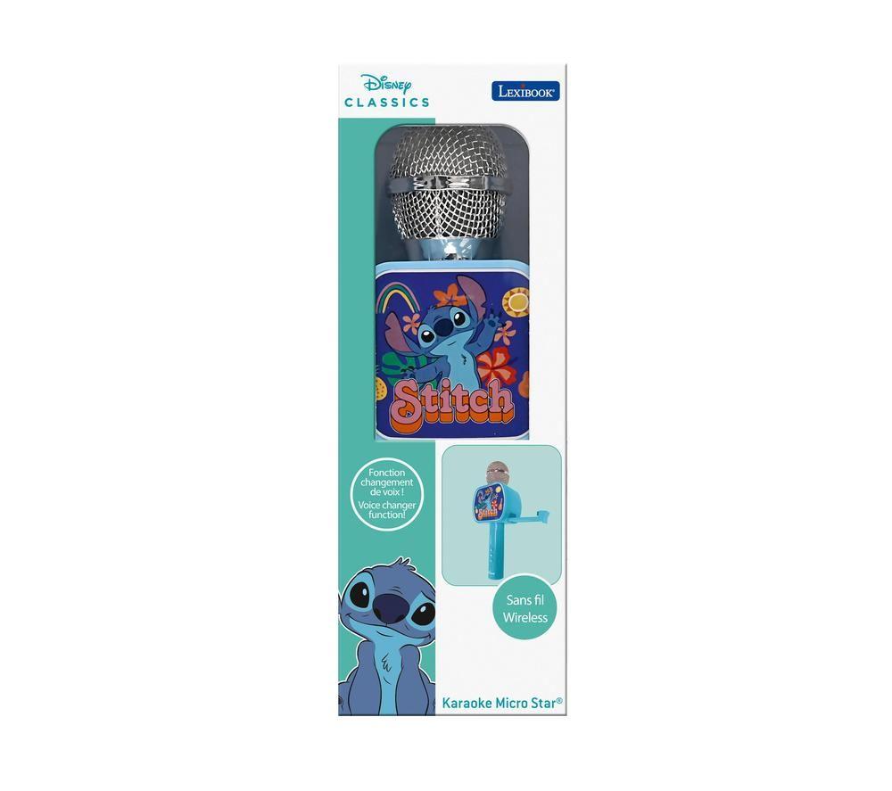 LEXIBOOK Disney Stitch Bluetooth Kids Karaoke Microphone - Blue image number 2 of 5