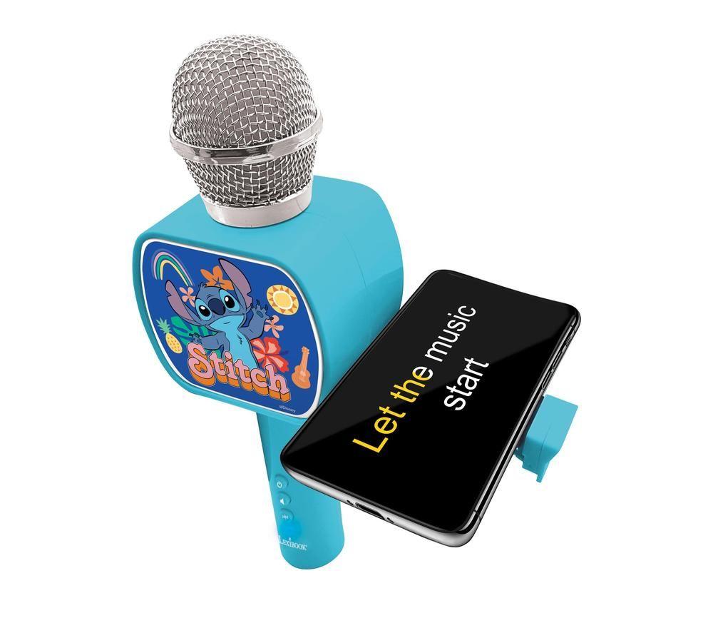 LEXIBOOK Disney Stitch Bluetooth Kids Karaoke Microphone - Blue image number 5 of 5