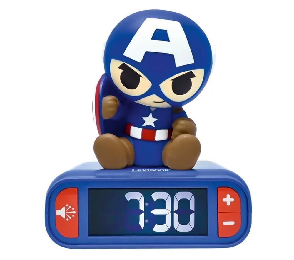 LEXIBOOK RL800AV1 Nightlight Alarm Clock - 3D Captain America image number 7 of 7