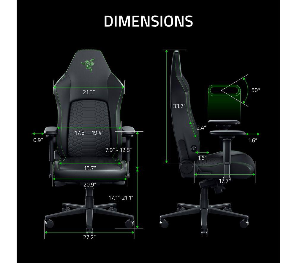 RAZER Iskur V2 NewGen Gaming Chair - Black & Green image number 2 of 10