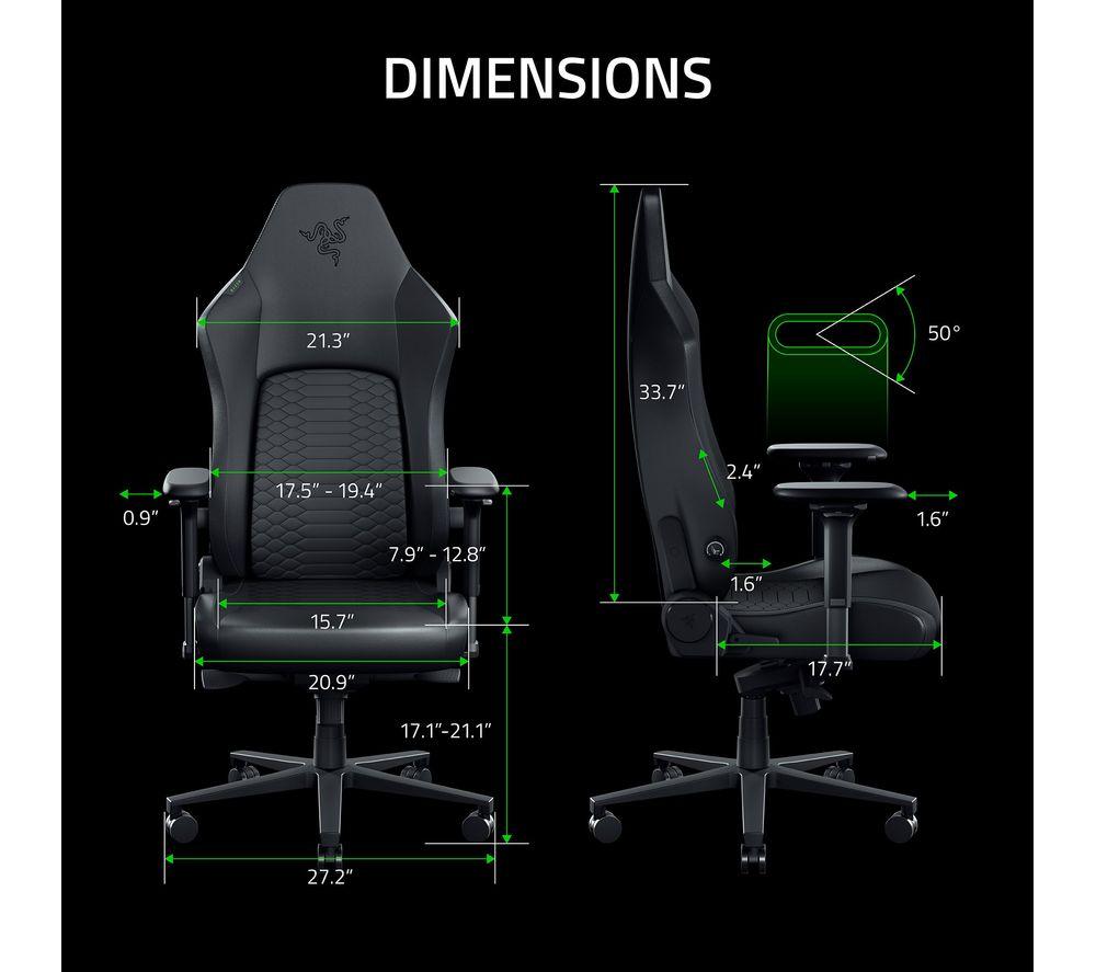 RAZER Iskur V2 NewGen Gaming Chair - Black image number 8 of 10