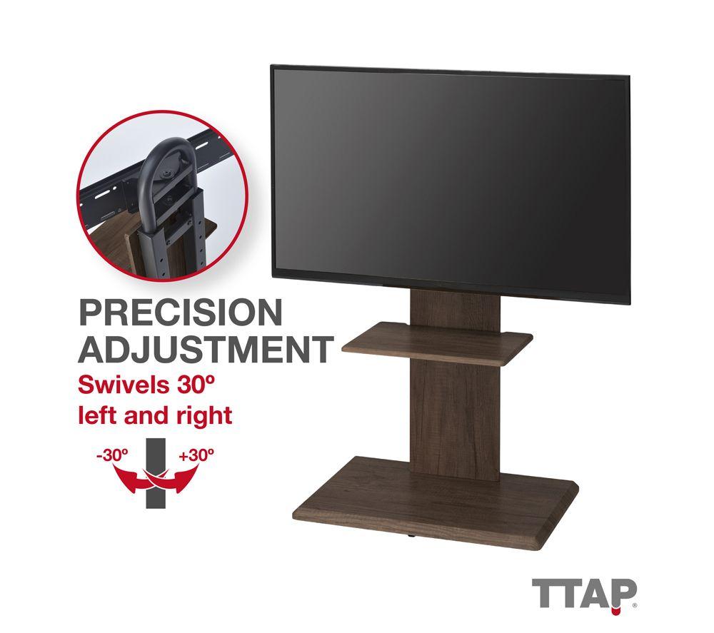 TTAP FS2-WAL 600 mm TV Stand with Bracket for up to 65" TVs - Brown & Black image number 8 of 9