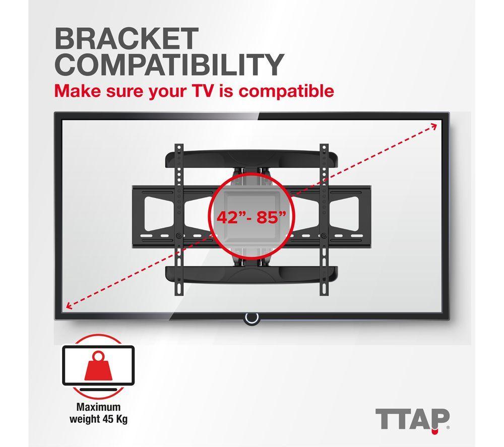 TTAP TTD604DA7 Double Arm Full Motion TV Stand - Black image number 2 of 7