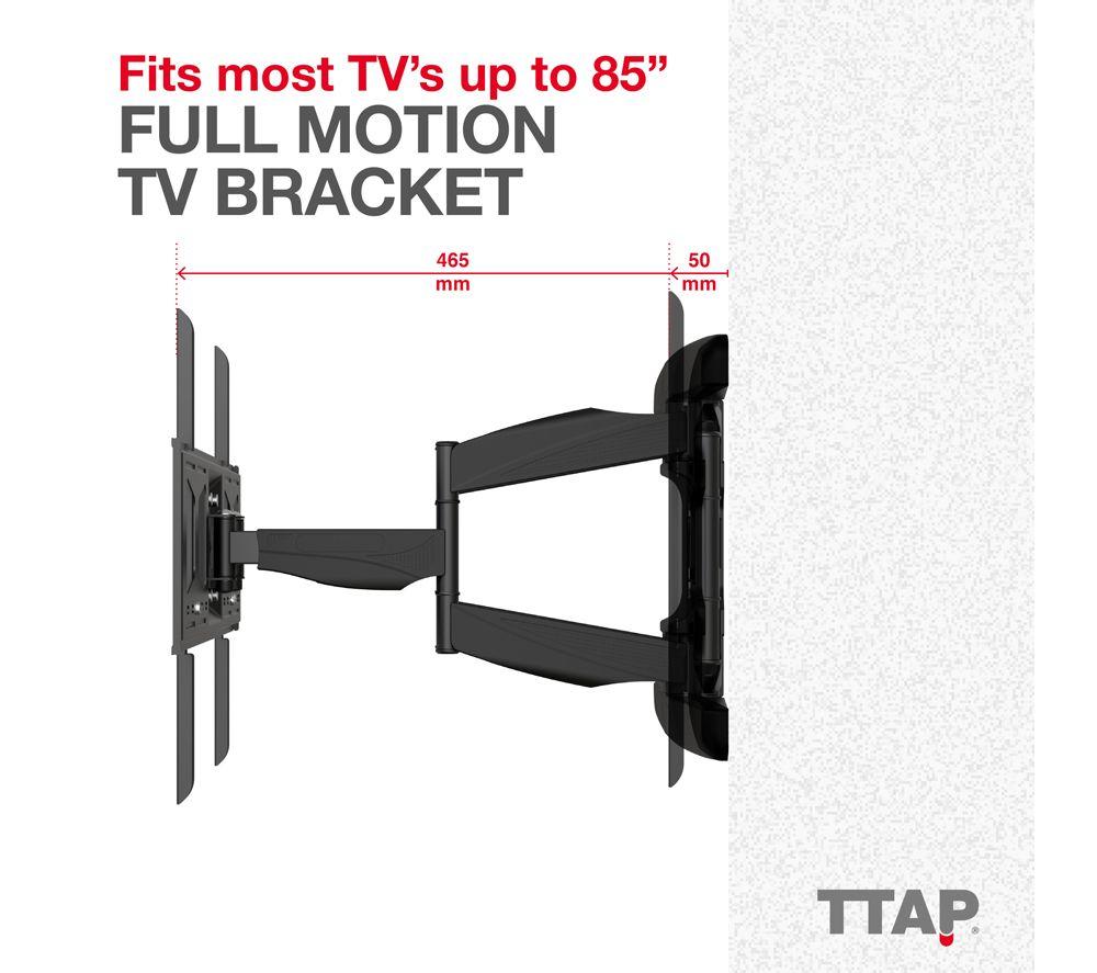 TTAP TTD604DA7 Double Arm Full Motion TV Stand - Black image number 7 of 7