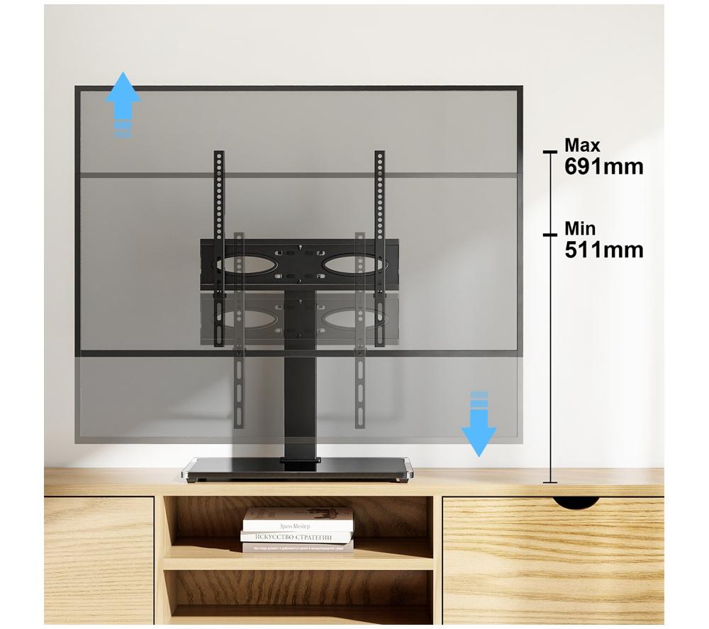 TTAP TT44ST 674 mm Swivel 60" TV Stand - Black image number 9 of 10