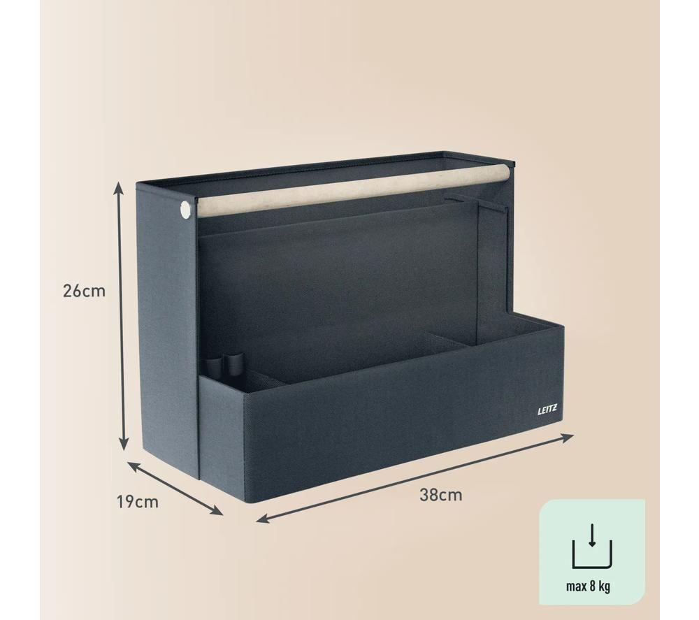 LEITZ Portable Desk Organiser with Handle - Dark Grey image number 3 of 11