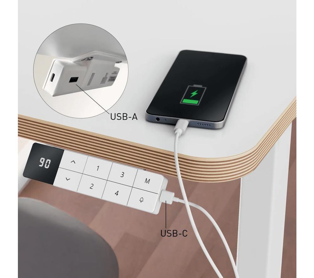 LEITZ Ergo Compact Electric Sit-Standing Desk - White image number 3 of 7