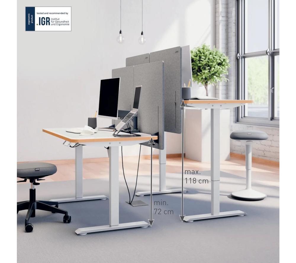 LEITZ Ergo Compact Electric Sit-Standing Desk - White image number 5 of 7