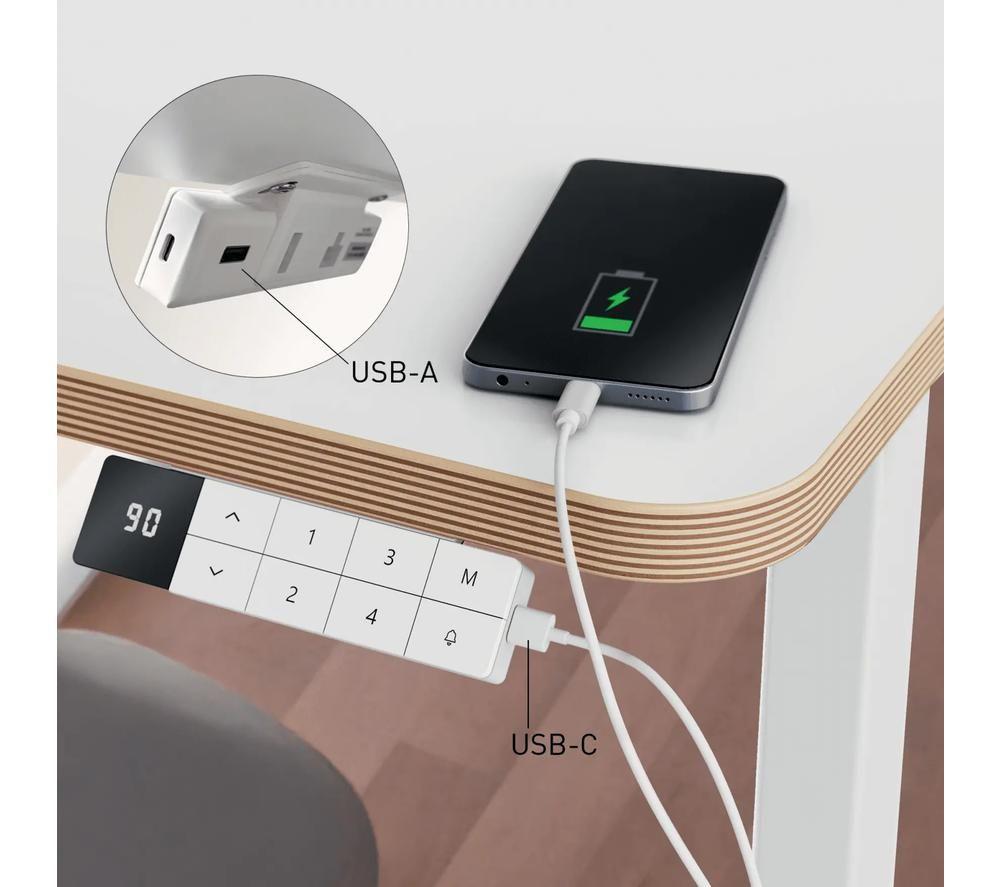 LEITZ Ergo Electric Sit-Standing Desk - White image number 3 of 7