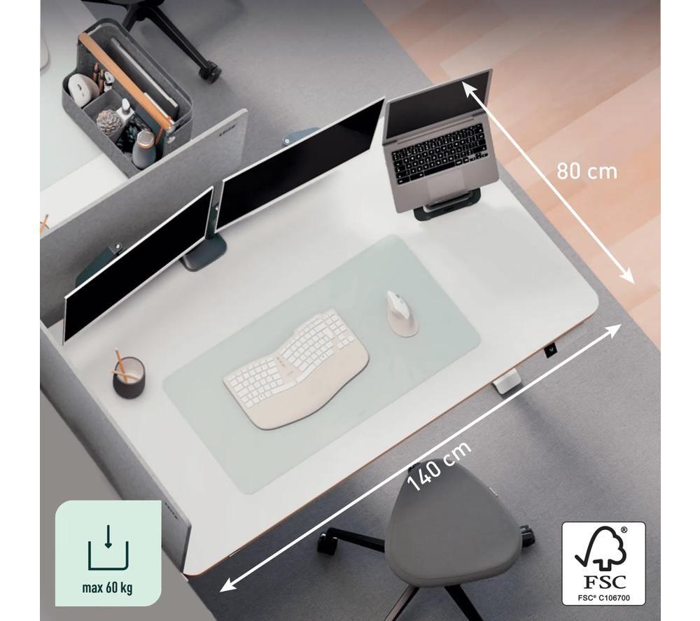 LEITZ Ergo Electric Sit-Standing Desk - White image number 4 of 7