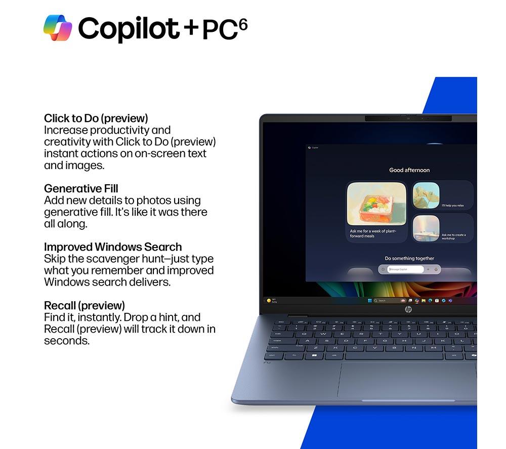 HP OmniBook 5 NGAI 14" Laptop - Intel&reg; Core&trade; Ultra 5, 512 GB SSD, Blue image number 10 of 21
