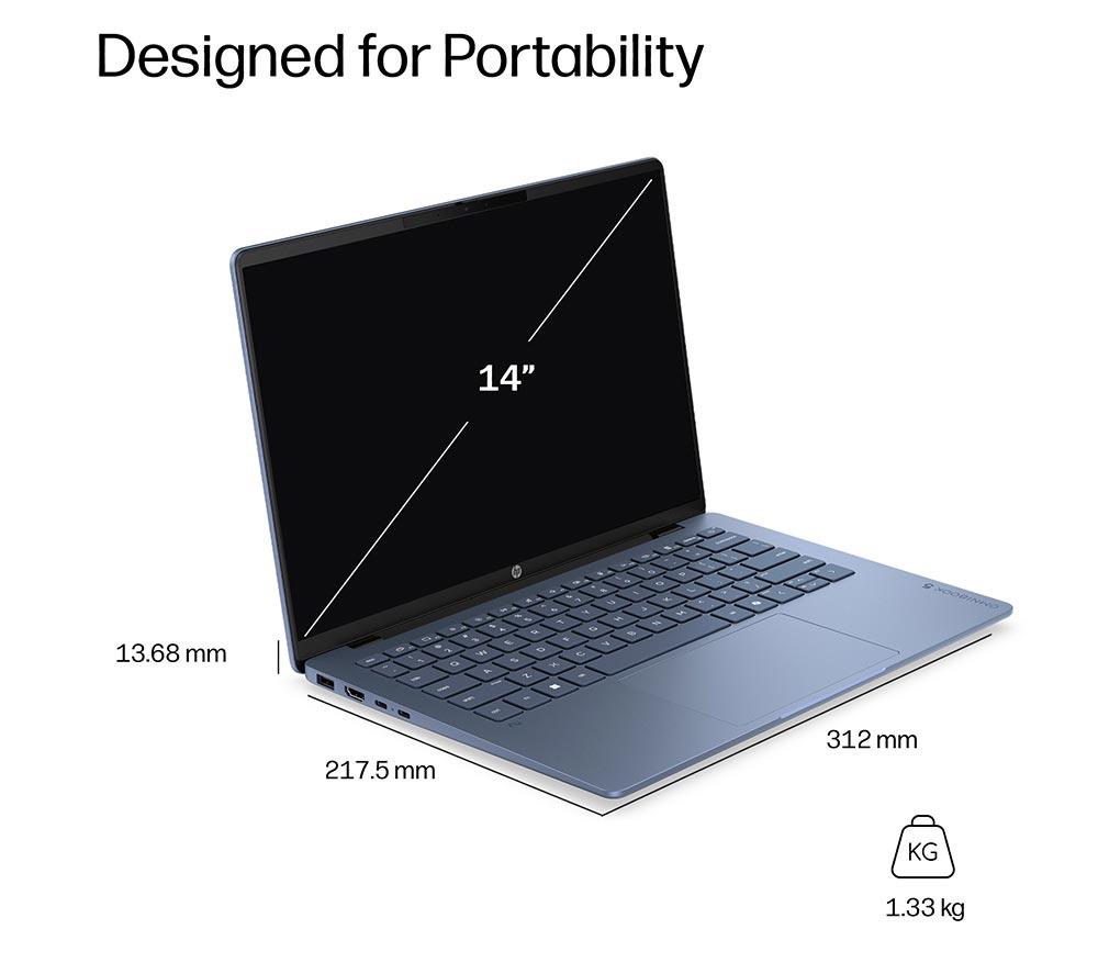 HP OmniBook 5 NGAI 14" Laptop - Intel&reg; Core&trade; Ultra 5, 512 GB SSD, Blue image number 12 of 21