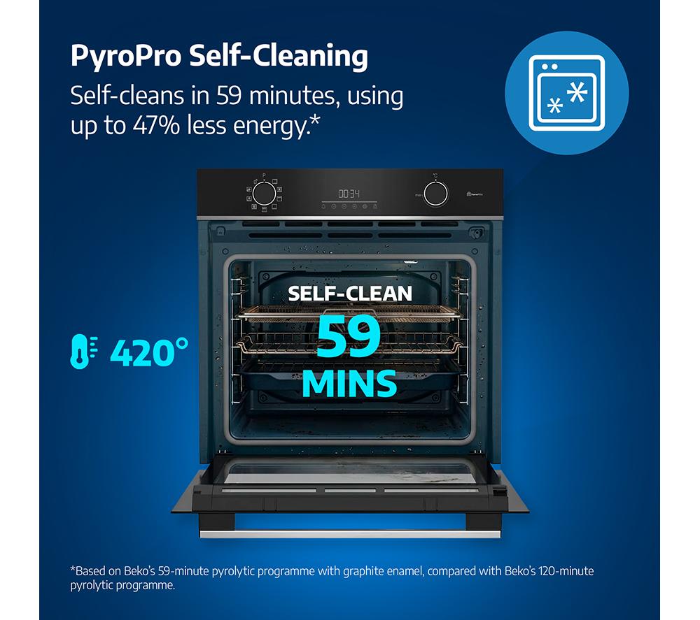 BEKO AeroPerfect BBIE12501WXP Electric Pyrolytic Single Smart Oven - Stainless Steel image number 9 of 14