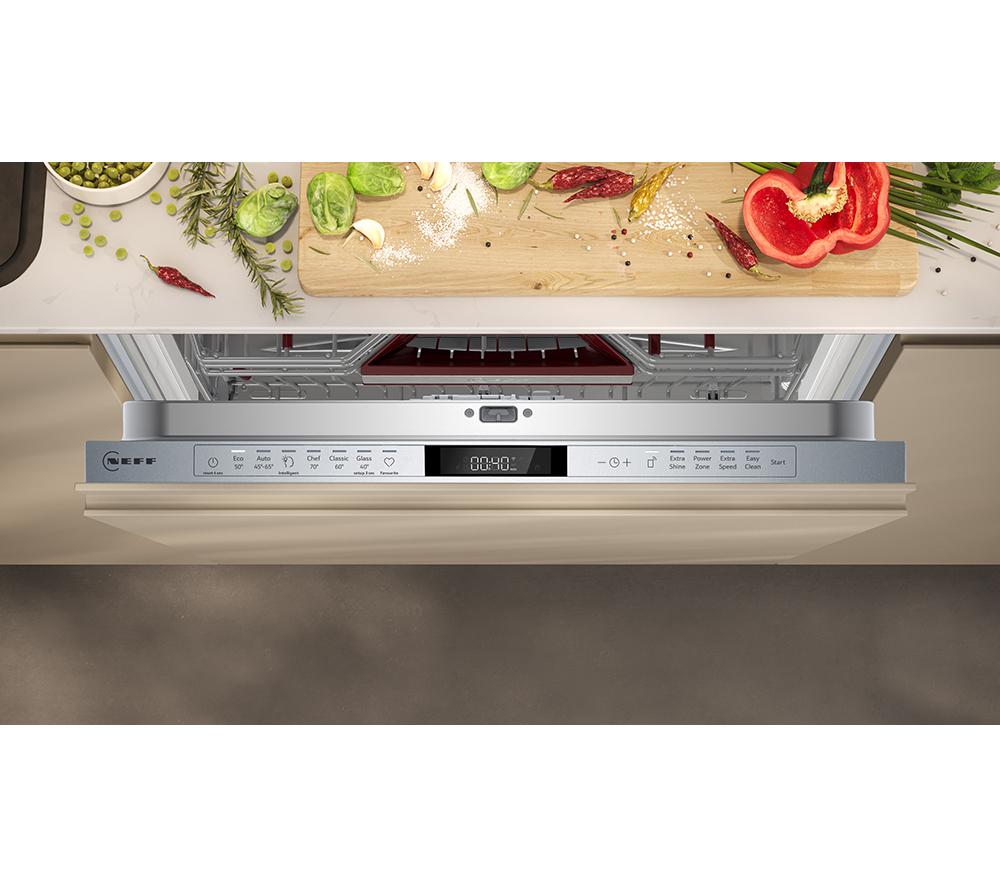 NEFF N70 S197ZCX08G Full-size Fully Integrated WiFi-enabled Dishwasher image number 3 of 15