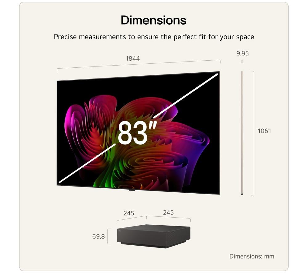 LG W6 83" OLED AI 4K HDR True Wireless Smart TV 2026 - OLED83W69LA image number 3 of 14