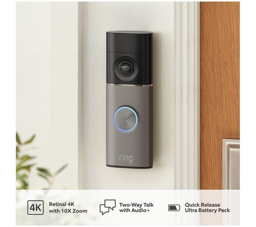 RING Battery Retinal 4K Video Doorbell Pro (Newest Gen) - Deep Silver image number 2 of 5