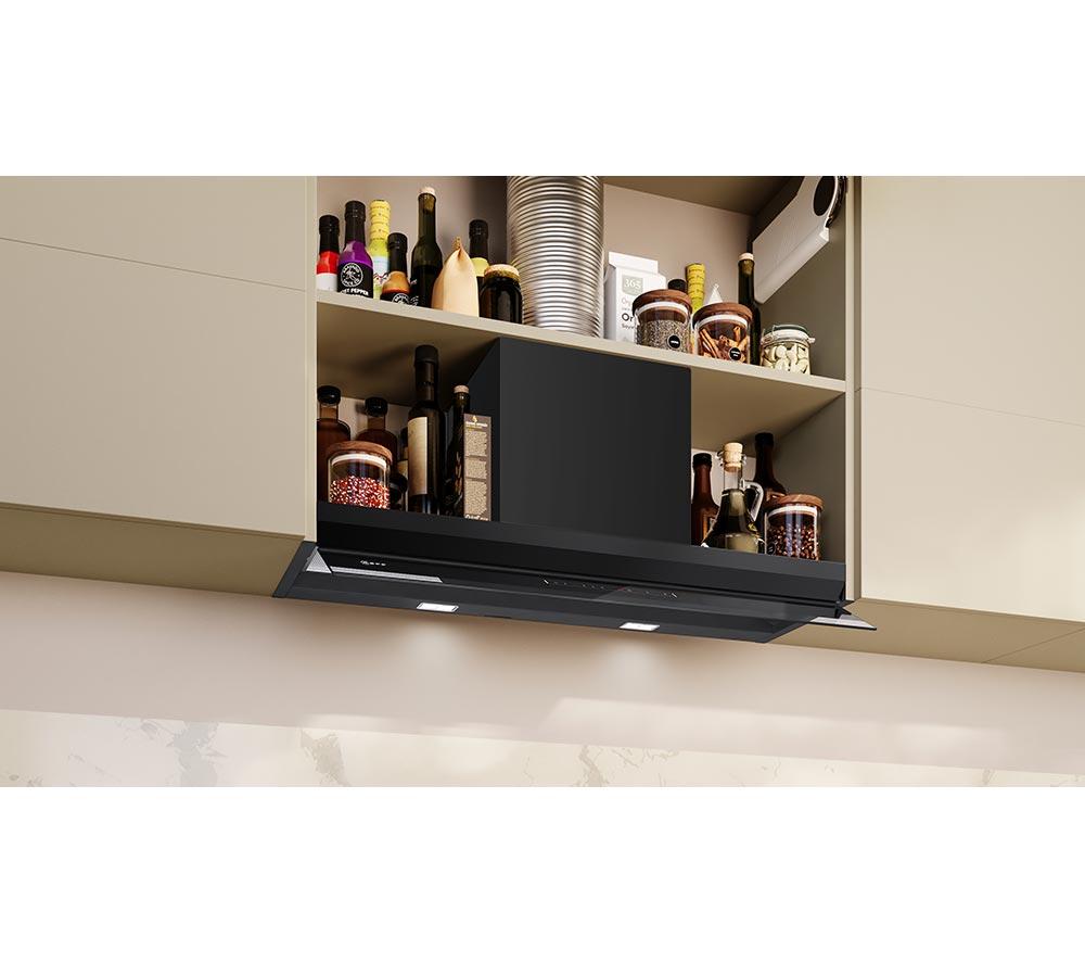 NEFF D98XET2S0B 90 cm Integrated Smart Cooker Hood - Matt Black image number 5 of 19