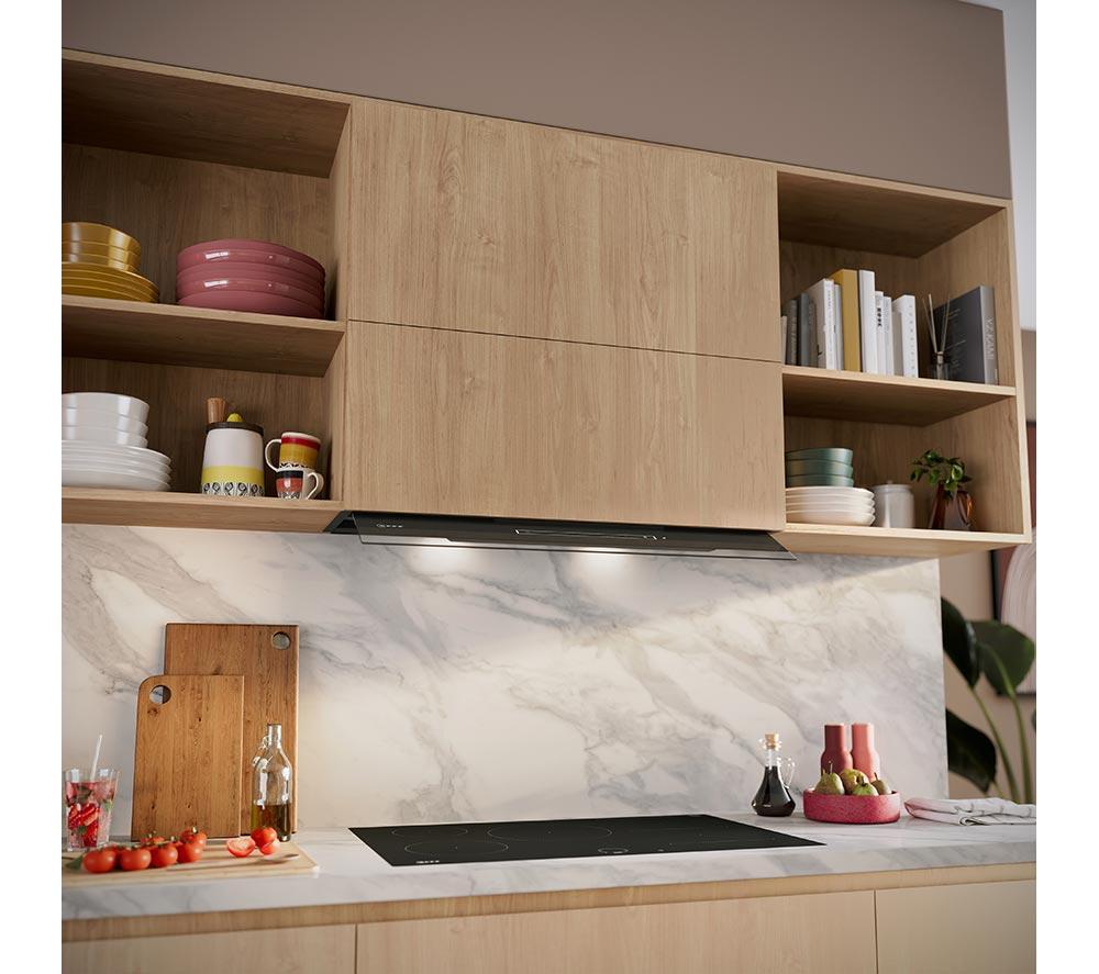 NEFF D98XET2S0B 90 cm Integrated Smart Cooker Hood - Matt Black image number 7 of 19