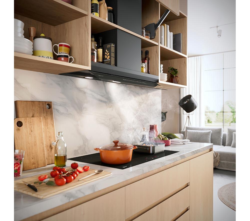 NEFF D98XET2S0B 90 cm Integrated Smart Cooker Hood - Matt Black image number 8 of 19