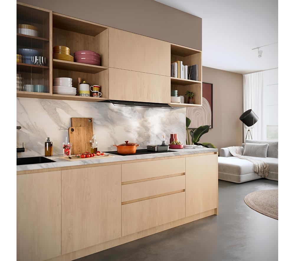 NEFF D98XET2S0B 90 cm Integrated Smart Cooker Hood - Matt Black image number 9 of 19