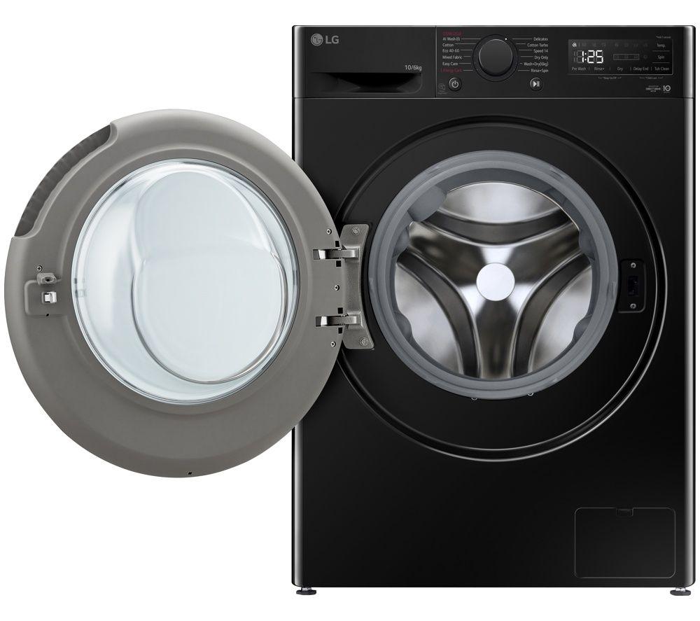 LG Series 4 AI Direct Drive FWY606NCLN1 WiFi-enabled 10 kg Washer Dryer - Black image number 3 of 5
