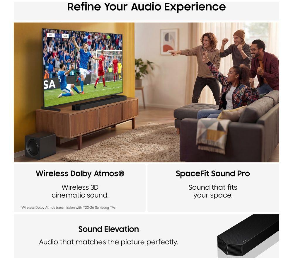 SAMSUNG HW-Q800H/XU 5.1.2 Wireless Sound Bar with Dolby Atmos - Black image number 4 of 9