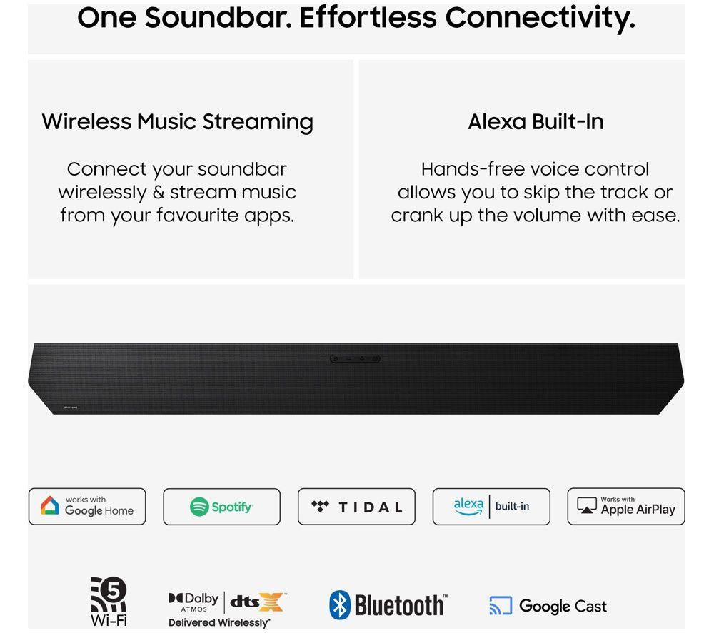 SAMSUNG HW-Q800H/XU 5.1.2 Wireless Sound Bar with Dolby Atmos - Black image number 6 of 9